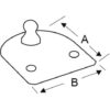 Osculati Flat fastening plate Ø 10mm-ball