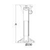 Osculati WAVERIDER pedestal w/shock absorber 340/450 mm