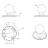 RAM Round Plate with Ball – C Size