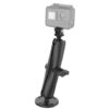 RAM Drill-Down Mount with Double Socket Arm with Action Camera Adapter