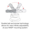 RAM® X-Grip® Suport pentru telefon cu ventuza Twist-Lock™