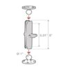 RAM Double Socket Arm – Dimensiune B | lung