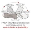 RAM Double Socket Arm – C Size Short