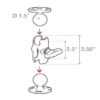 RAM Double Socket Arm – C Size Short