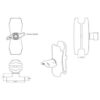 RAM® Double Socket Arm – Dimensiune D | medie