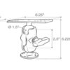 RAM Universal Marine Electronic Mount – C Size Short