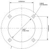 SeaStar Stainless Steel Drop-In Flange 38 mm For Hydraulic Steering Pumps