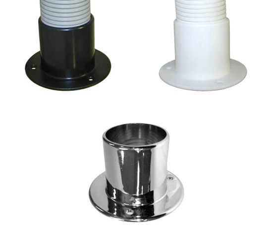 T-H Marine Rigging Flange for 5 cm ID Hose, Chrome Plated